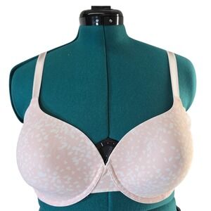 Warners Bra 38C Light Pink Floral Wireless Comfort Adjustable Everyday Lingerie‎